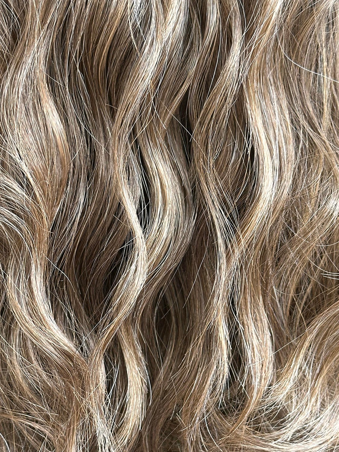 Brady Closeup of hazelnut colour wig