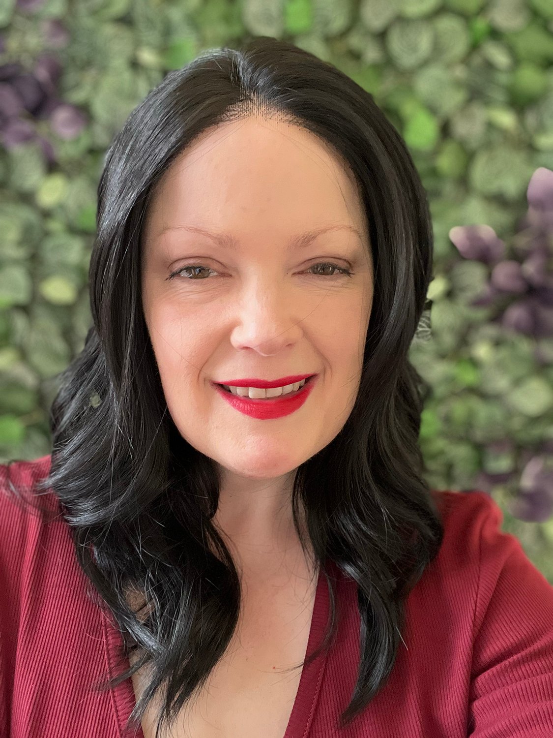 Karen Julia wearing Karys in black from Chelsey Smith Crowns