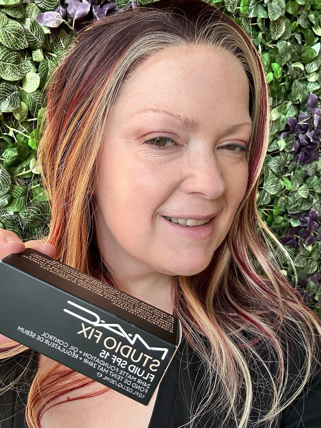 MAC studio fix fluid foundation closeup on skin in shade NW10